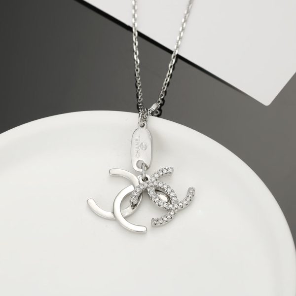 18K CC Diamond Long Necklace - Image 4