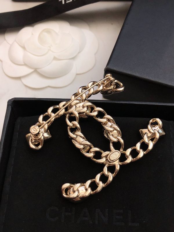 18K CC Crystals Strass Brooch - 图片 5