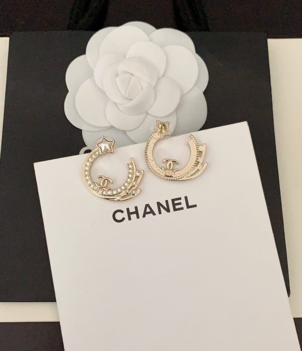 18K CC Crystals Earrings - 图片 5