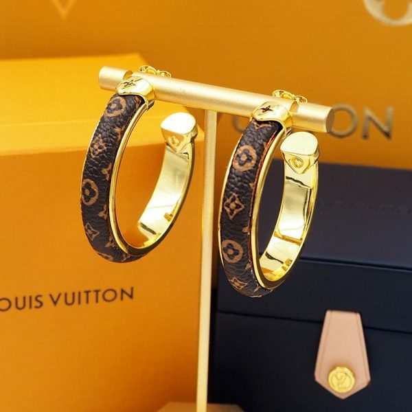 18K Louis Signature Earrings - 图片 2