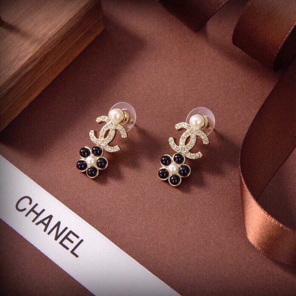 18K CC Butterfly Pendant Earrings - Image 5