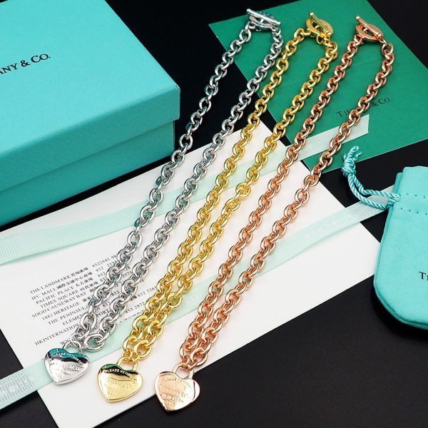 18K T Tag Chain Necklace - 图片 3