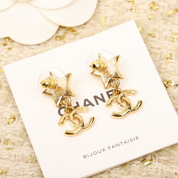 18K CC Star Crystals Earrings - 图片 6