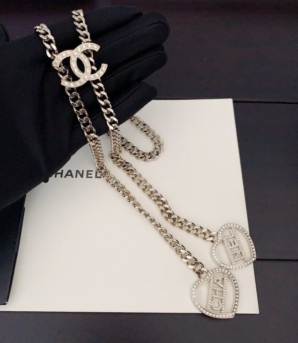 18K CC Heart Chain Necklace - 图片 5