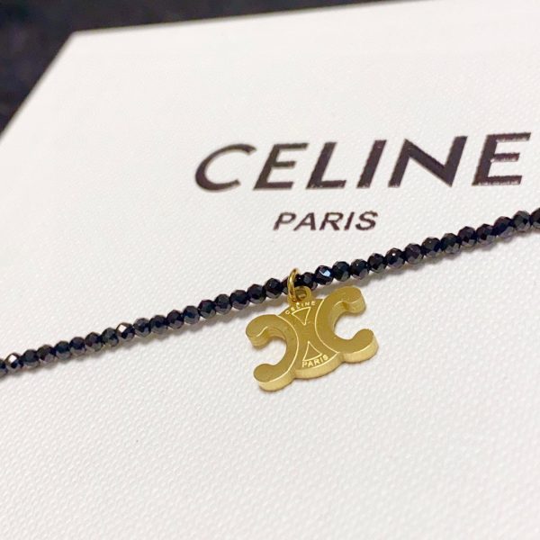 18K Coeur Black Crystals Necklace - 图片 6