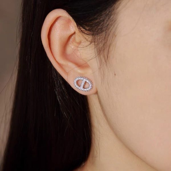 18K Farandole Diamond H Earrings - 图片 4