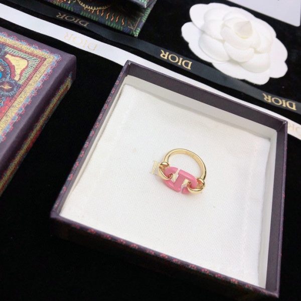 18K CD Pink Heart Ring - 图片 5