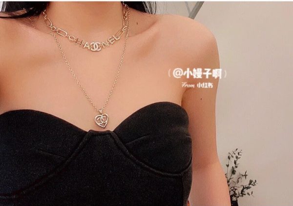 18K CC Script Chain Necklace - 图片 2