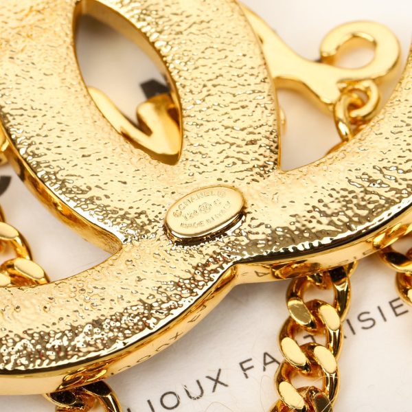 18K CC Black Chain Brooch - 图片 5