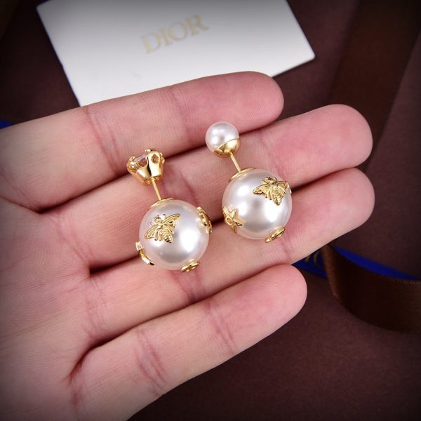 18K CD Tribales Pearl Earrings - 图片 2