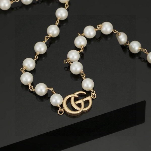18K Double G Pearl Necklace - 图片 5