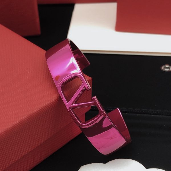 18K Vlogo Pink Cuff Bracelet - 图片 8