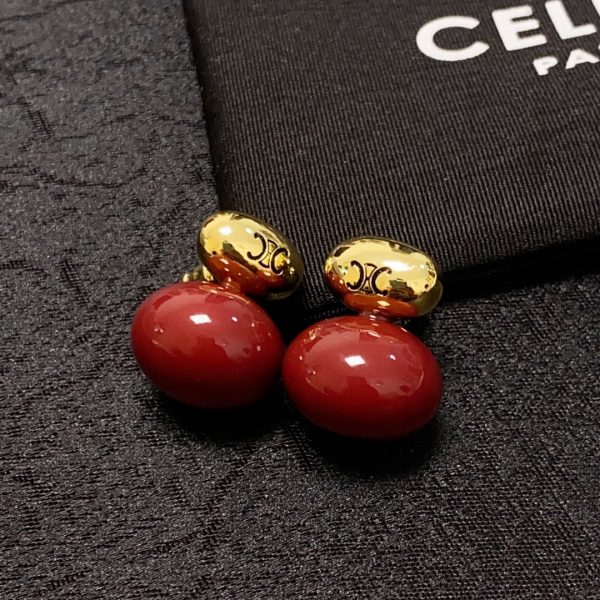 18K Triomphe Red Earrings - 图片 6