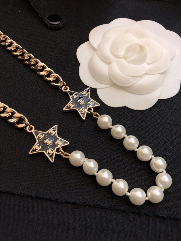 18K CC Star Pearls Necklace - 图片 6