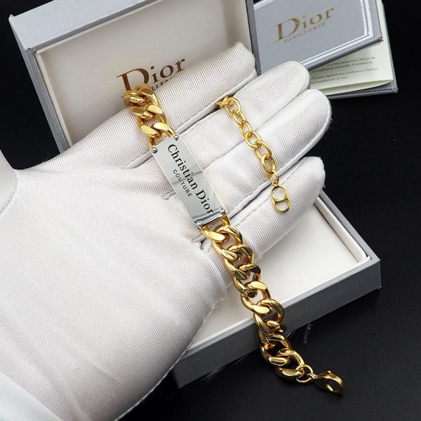 18K CD Chain Link Bracelet - 图片 9