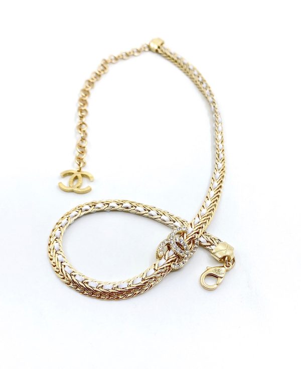 18K CC Diamonds Choker Necklace - Image 6