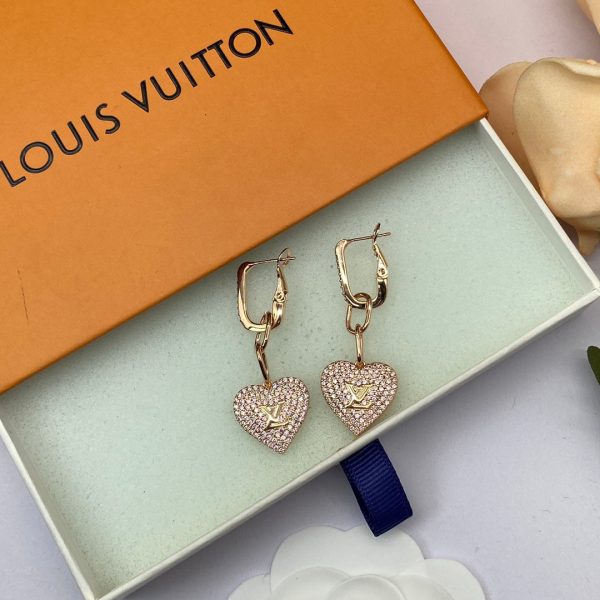 18k Louis Diamond Heart Earrings - 图片 5