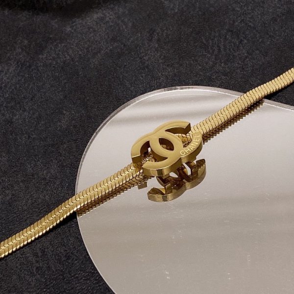 18K CC Gold Choker Necklace - 图片 7