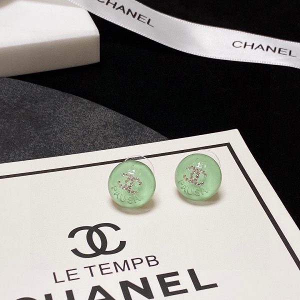 18K CC Green Earrings - 图片 3
