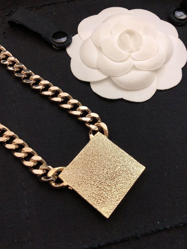 18K CC Pink Logo Chain Necklace - 图片 6