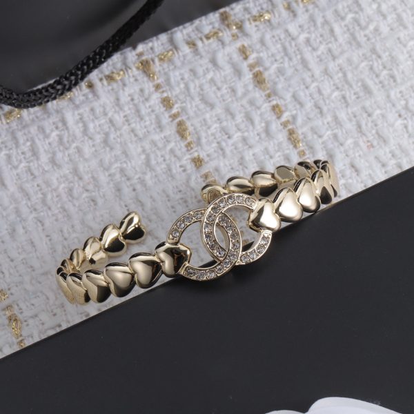 18K CC Diamond Open Bracelet - Image 6