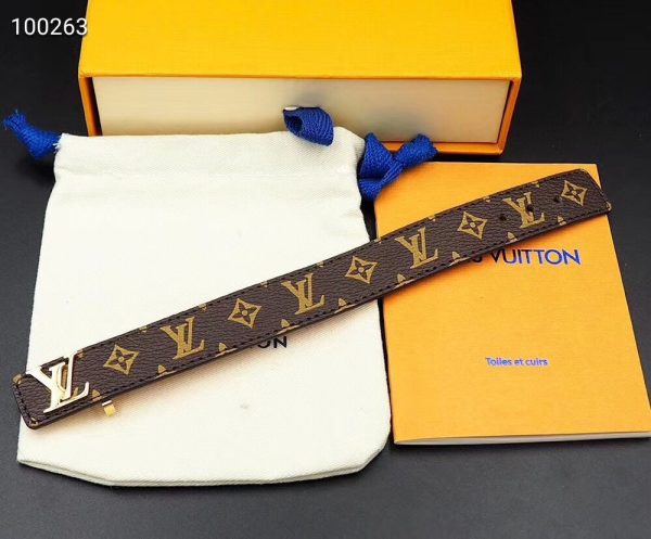 18K Louis Leather Bracelet - 图片 6