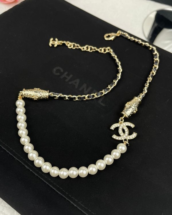 18K CC Crystals Choker Necklace - Image 4