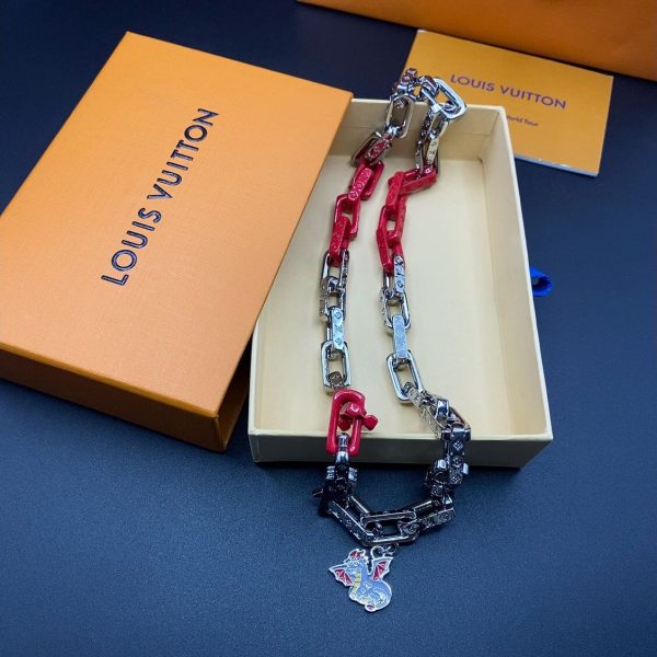 18K Louis Dargon Monogram Chain Necklace - 图片 4