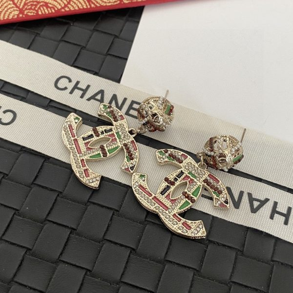 18K CC Multi-Color Crystals Earrings - 图片 6