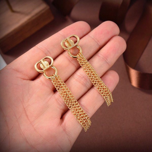 18K CD 30 Montaigne Chain Earrings - 图片 6