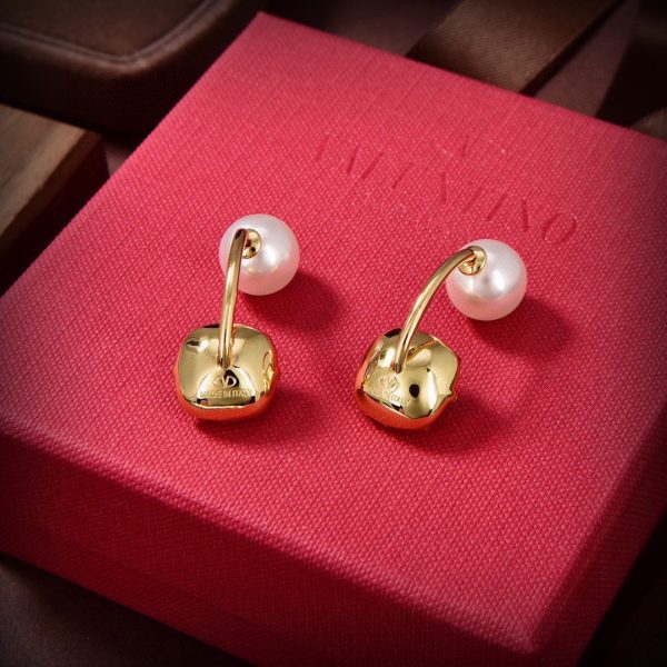 18K Vlogo Crystal Earrings - 图片 4