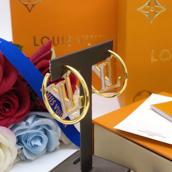 18k Louis Louise Hoop Pearls Earrings - 图片 6