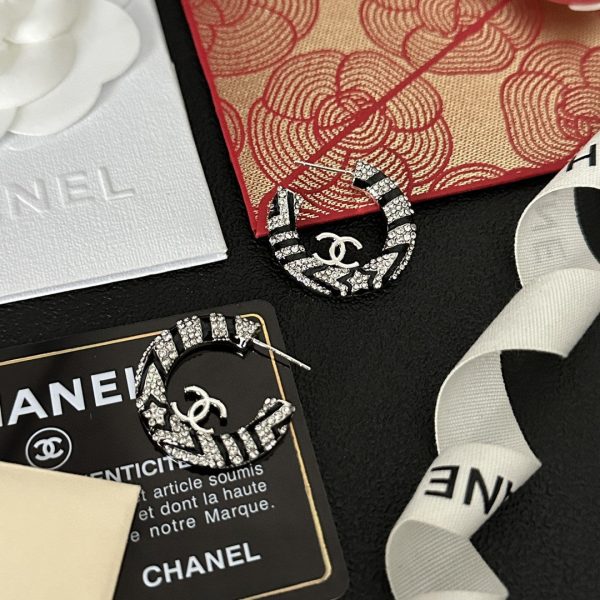 18K CC Black Diamonds Earrings - 图片 7