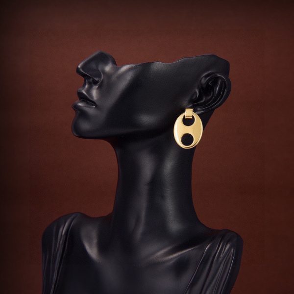 18K Anagram Earrings - 图片 2
