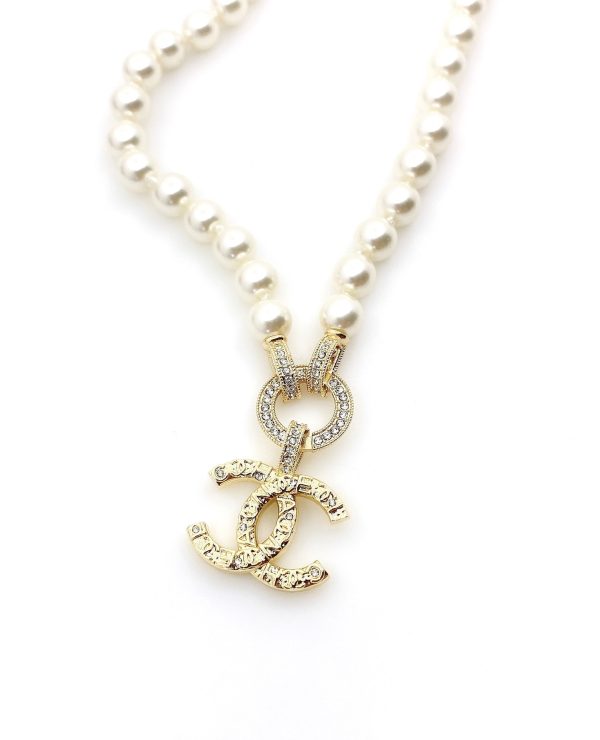 18K CC Pearls Choker Necklace - 图片 6