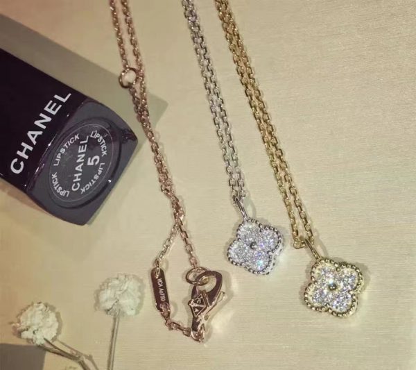 18K Sweet Alhambra Diamond Necklace - 图片 4