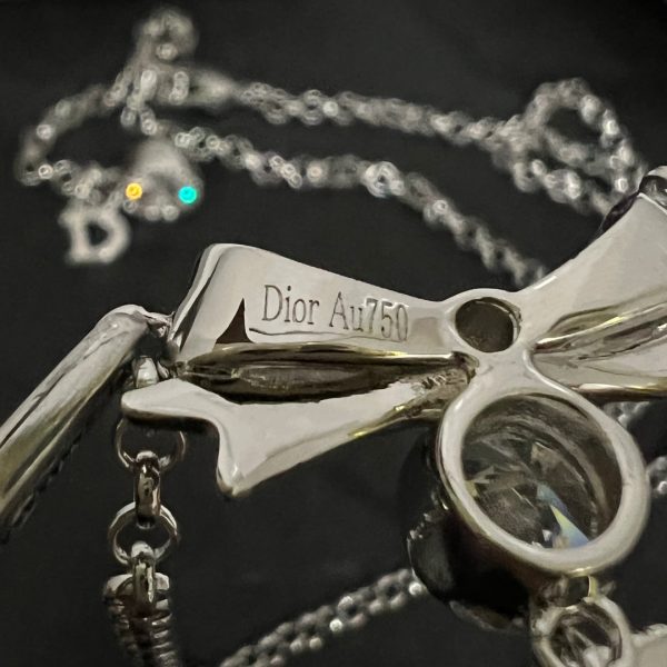 18K CD Bowknot Vintage Necklace - 图片 2