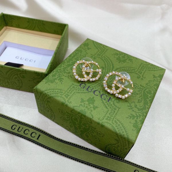 18K Double G Pearls Earrings - 图片 6