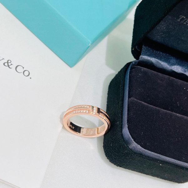 18K T Narrow Pavé Diamond Ring - 图片 8