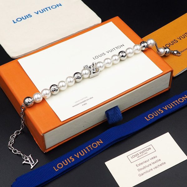 18K Louis Monogram White Pearls Bracelet - 图片 8