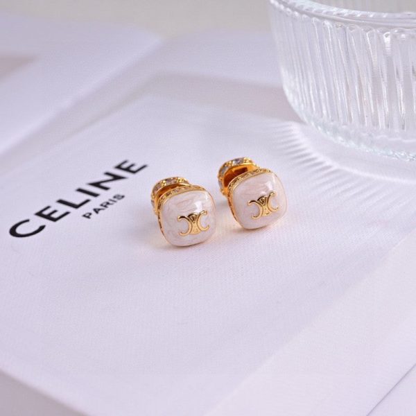 18K CE Color Square Earrings - Image 6