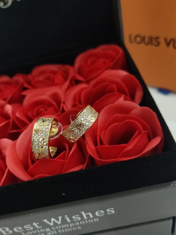 18K Louis Circle Earrings - 图片 7