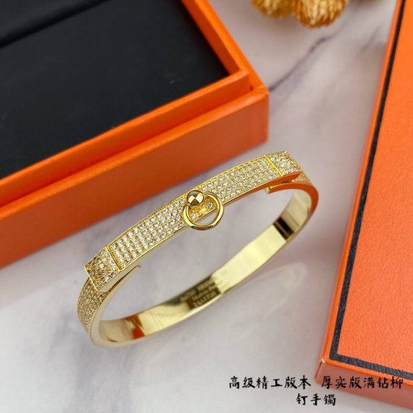 18K Collier De Chien Diamond H Bracelet - 图片 2