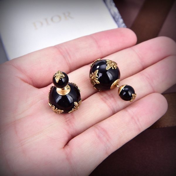 18K CD Tribales Black Earrings - 图片 3