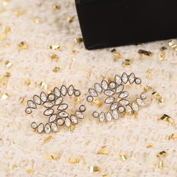 18K CC Crystal Earrings - 图片 4