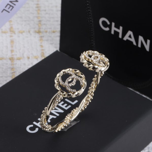 18K Double CC Open Bracelet - 图片 6