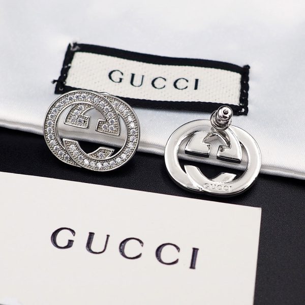 18K Double G Diamonds Earrings - 图片 6