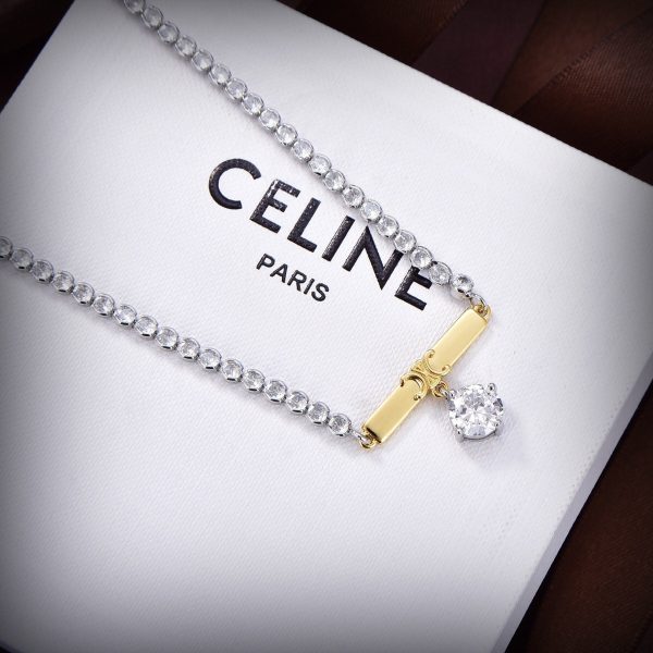 18K Triomphe Line Diamonds Necklace - 图片 6
