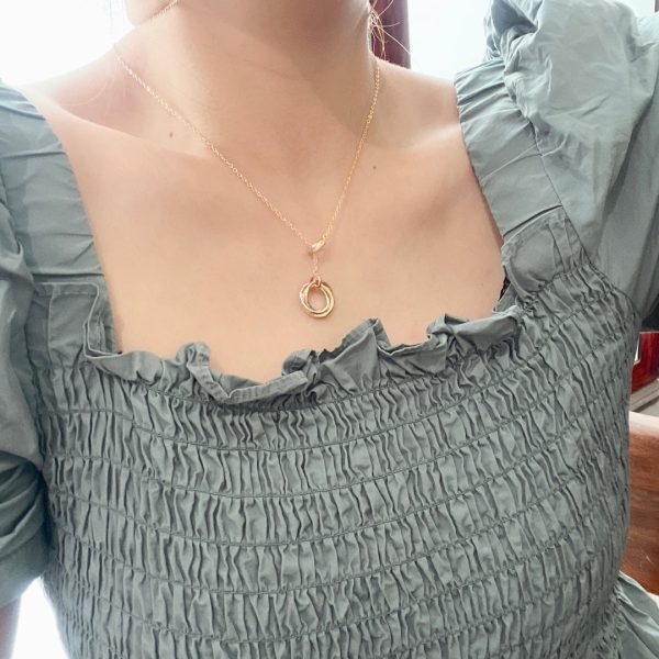 18K Trinity Diamonds Necklace - 图片 3
