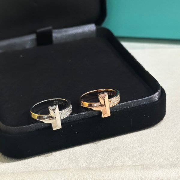 18K T Narrow Pavé Ring - 图片 8